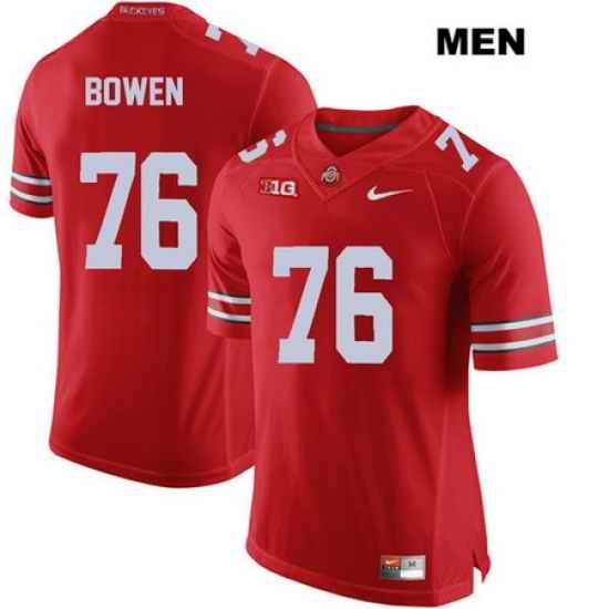 Branden Bowen Ohio State Buckeyes Nike Authentic Mens  76 Stitched Red College Football Jersey Jersey